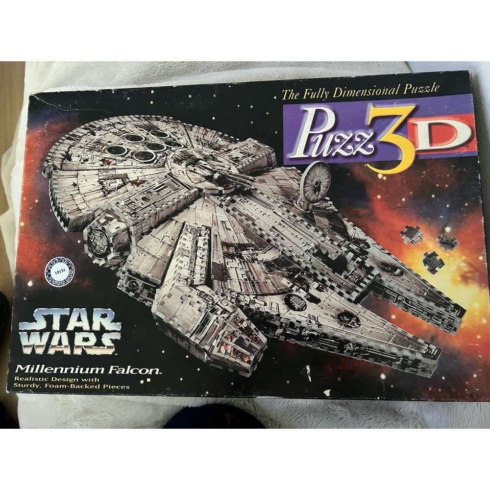 Milton Bradley Star Wars Millennium Falcon Puzz3D 857 Piece Puzzle 1995 Vintage